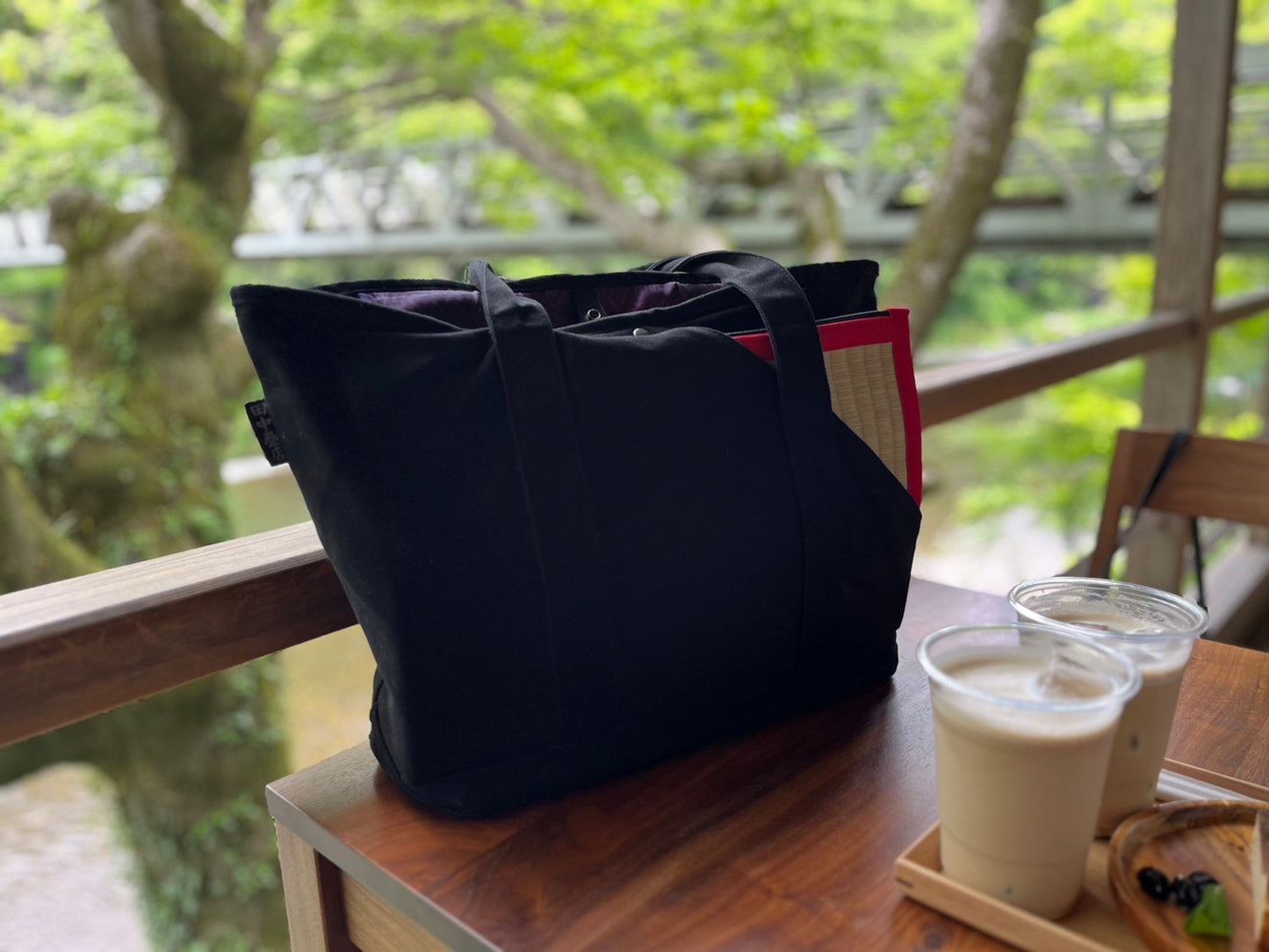 Tote bag (with tatami clutch bag)
